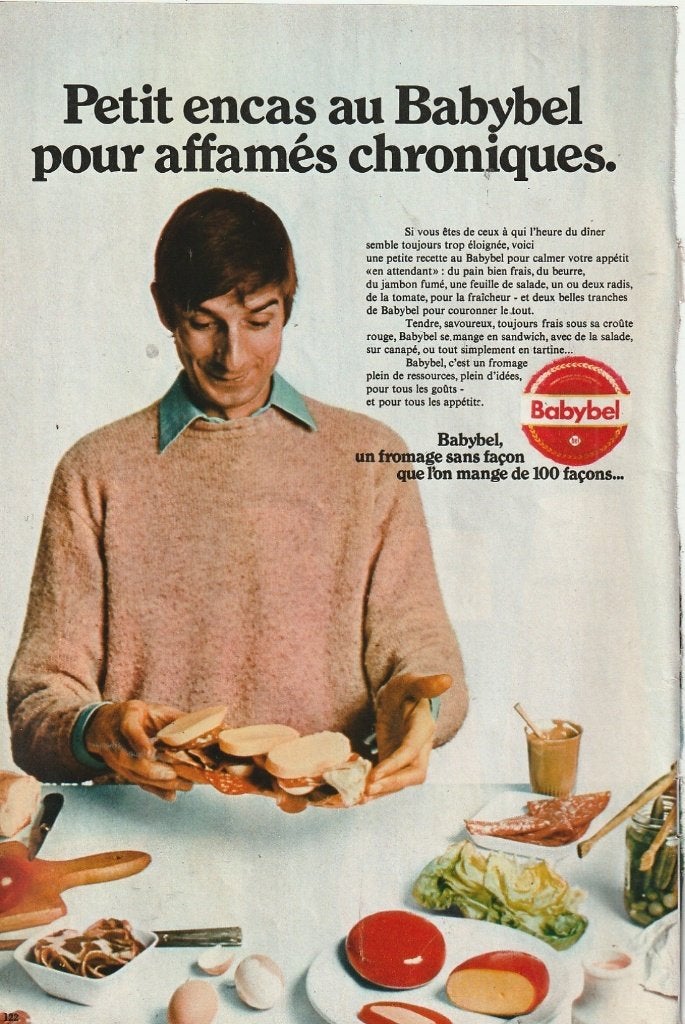 Retro reclame 1971 Babybel zuivel heerlijk rond kaasje, Verzenden, Overige typen