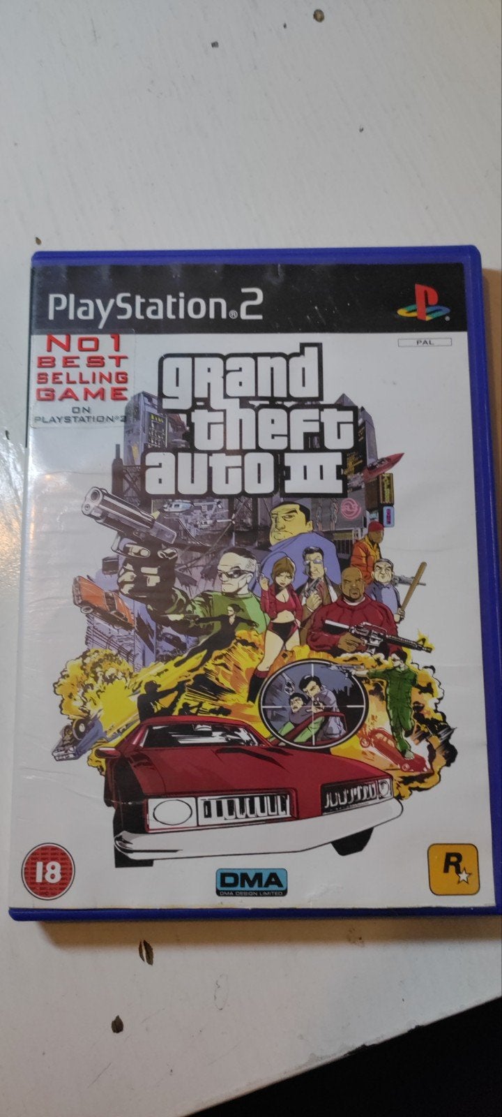 Grand Theft Auto III (GTA 3) voor PlayStation 2, Avontuur en Actie, Gebruikt, Vanaf 18 jaar, 1 speler