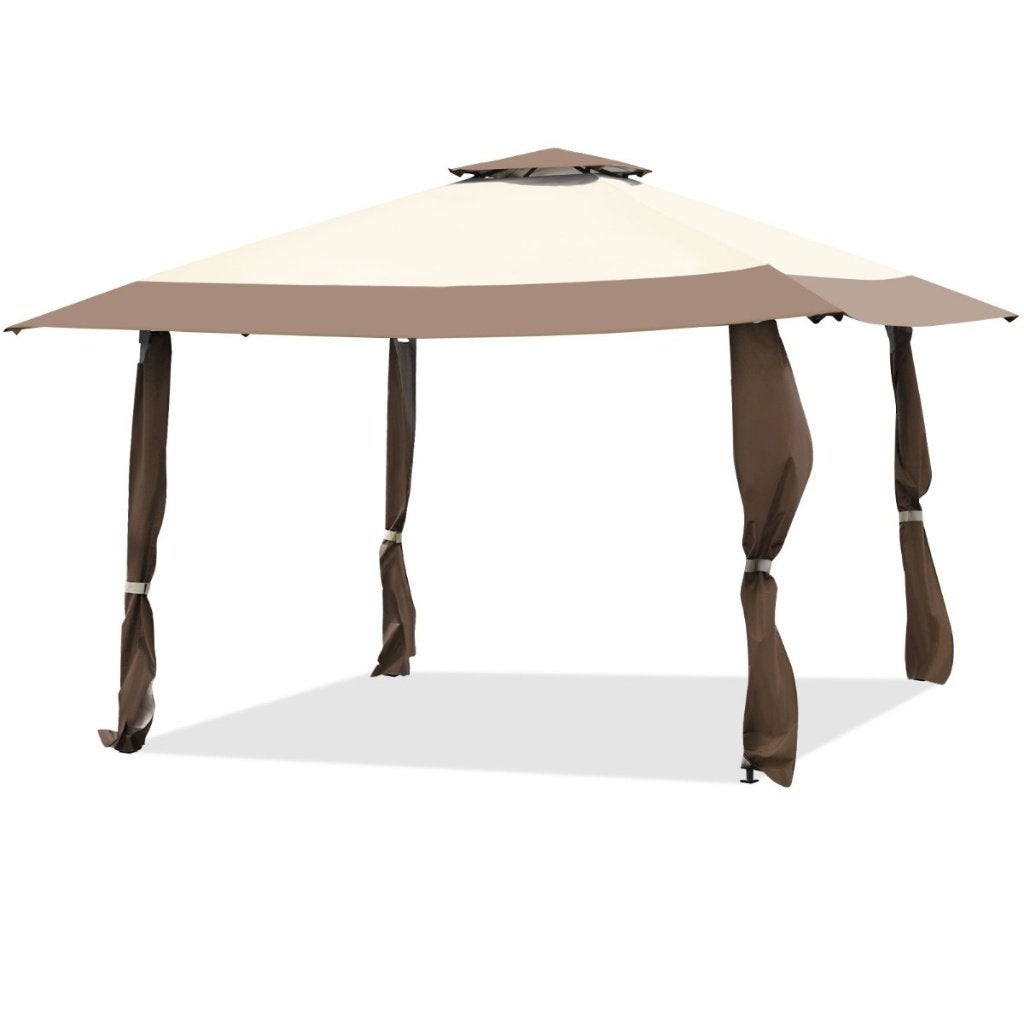 Partytent, Paviljoen, 4x4, Easy-up, Bruin, Tuin en Terras, Partytenten, Opvouwbaar, Partytent, Nieuw, 4 tot 6 meter