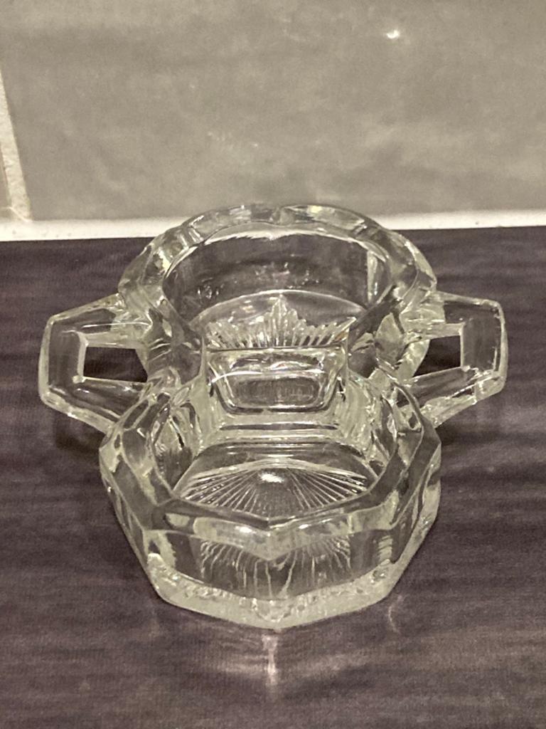 Vintage persglas peper en zout schaaltje (090724c), Gebruikt, Overige typen, Ophalen of Verzenden, Glas