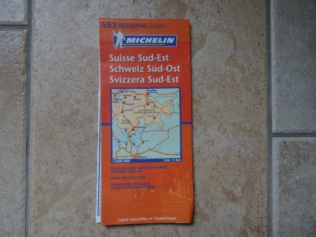 michelin wegenkaart 553 Zwitserland zuidoost; Tessin, Graubu, Boeken, Overige gebieden, 2000 tot heden, Ophalen of Verzenden, Landkaart