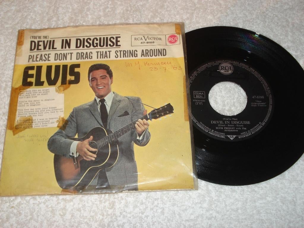 Elvis Presley    Devil in Disguise  Dtslnd      Orgineel, Ophalen of Verzenden, Gebruikt, Pop