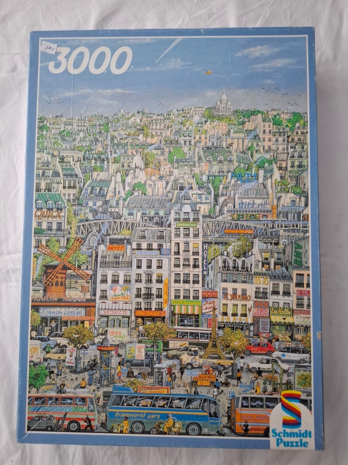 Schmidt Puzzel 3000 stukjes Parijs stadsgezicht, Ophalen of Verzenden, Meer dan 1500 stukjes, Zo goed als nieuw, Legpuzzel
