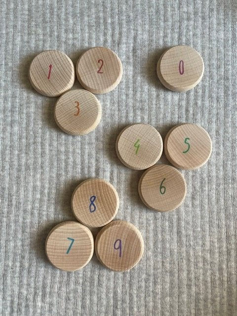 Grapat 10x cijfer munten 0-9, NL, Nieuw, Ophalen of Verzenden, Info@handmadebycharlie.nl