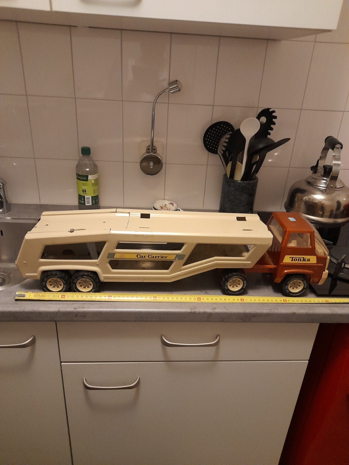 Tonka, vrachtwagen, oplegger., Verzamelen, Ophalen of Verzenden, Gebruikt