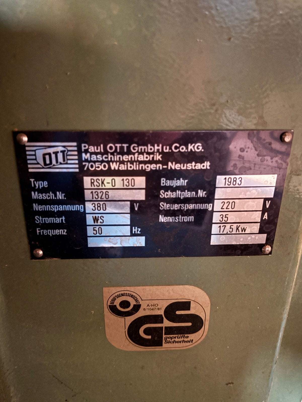 Breedband Ott Schuurmachine (1983) met schuurbanden, Ophalen, Ott, Info@ott.com, Ott