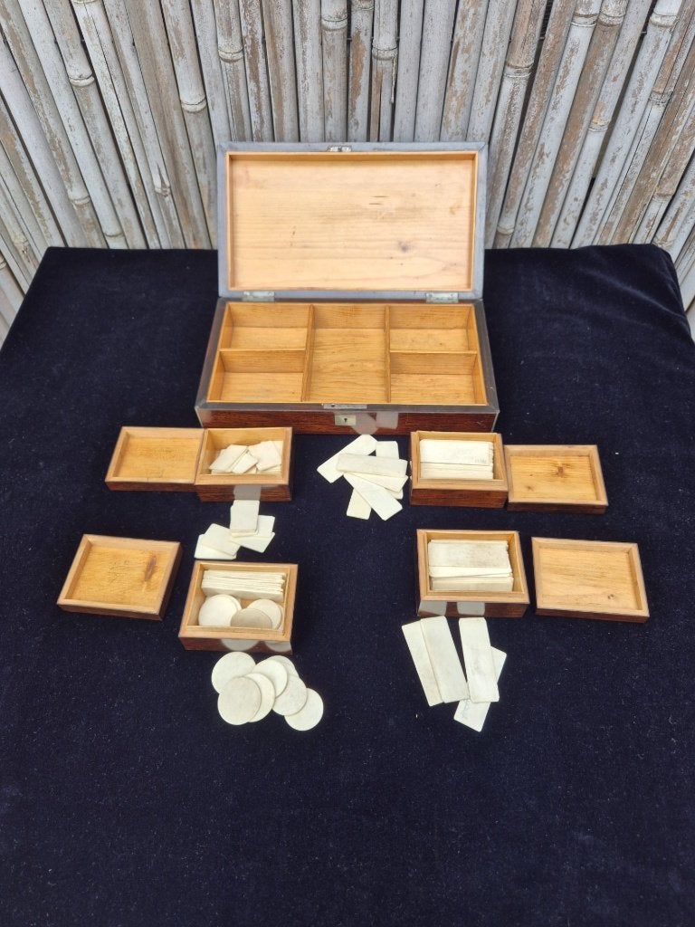 Kaartspeldoos - Kaartdoos - Houten doos - Benen fiches, Ophalen of Verzenden