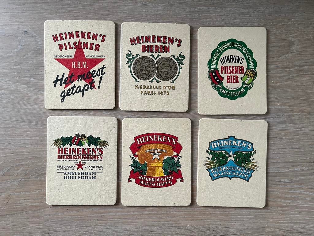 Serie bierviltjes Heineken, Ophalen of Verzenden, Zo goed als nieuw, Viltje(s), Heineken