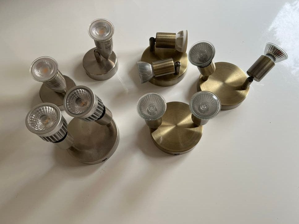 Diverse spots, wand- en plafondverlichting, Huis en Inrichting, Lampen | Spots, Ophalen, GU10, LED, Metaal