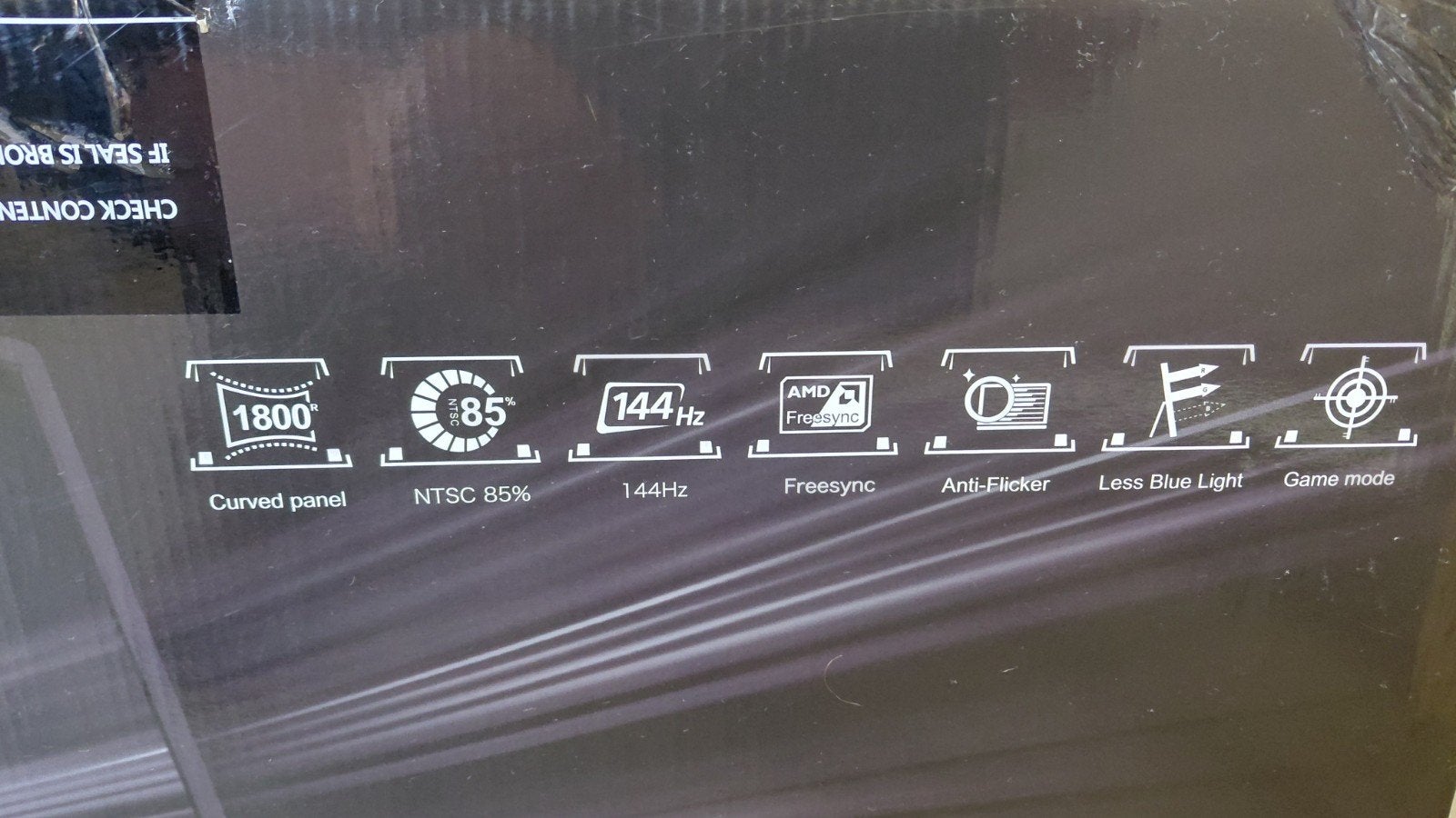 Gaming Monitor Curved 144Hz Freesync Anti-Flicker, Computers en Software, 101 t/m 150 Hz, Curved, Overige typen, Onbekend