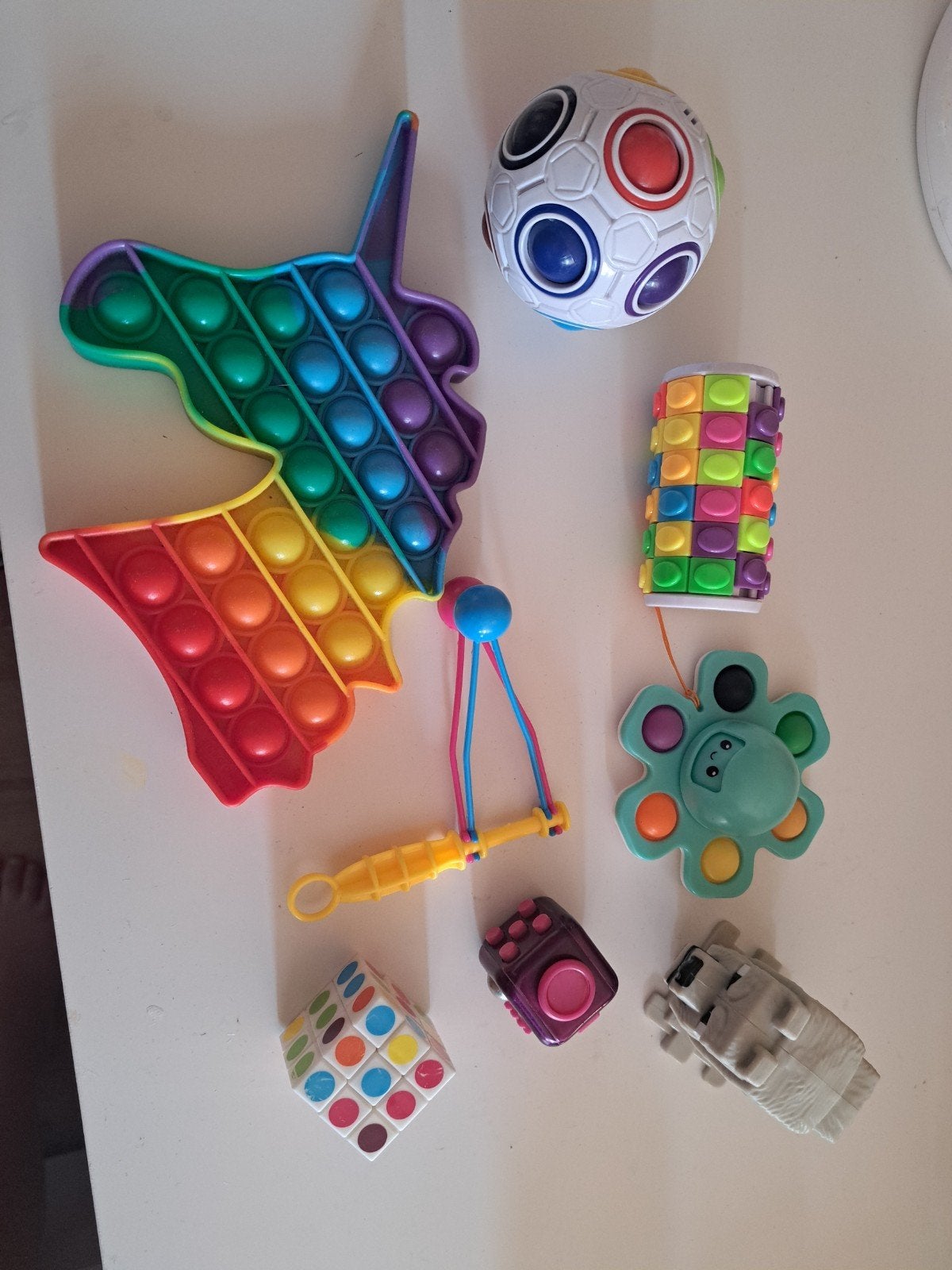Fidget Speelgoed Set: Pop-its, Rubik's Cube en mini meer, Ophalen of Verzenden, Gebruikt, Jongen of Meisje