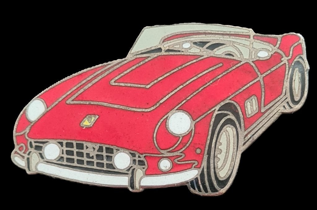 Ferrari type 250 pin- grote maat rood emaille, Verzenden, Nieuw, Transport, Speldje of Pin