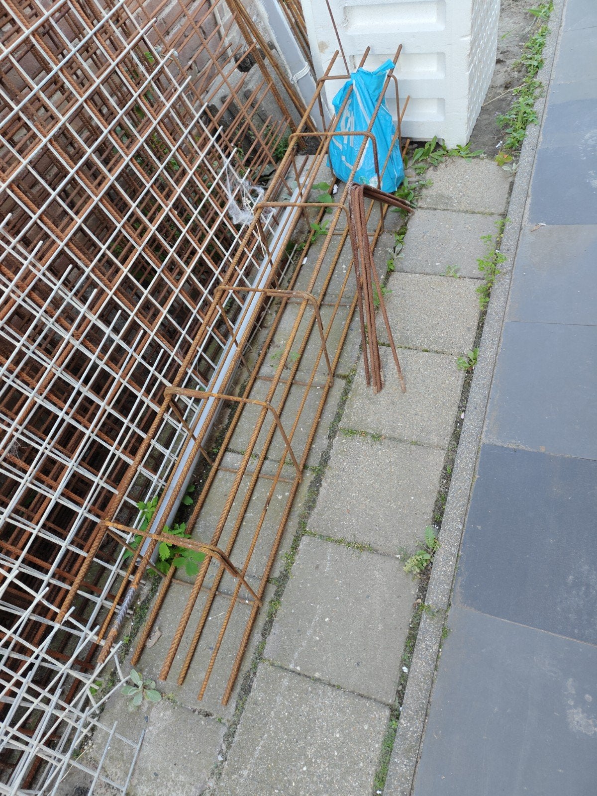 Tempex bekisting met wapening., Doe-het-zelf en Verbouw, Isolatie en Afdichting, Ophalen, Piepschuim (Tempex), Minder dan 4 cm