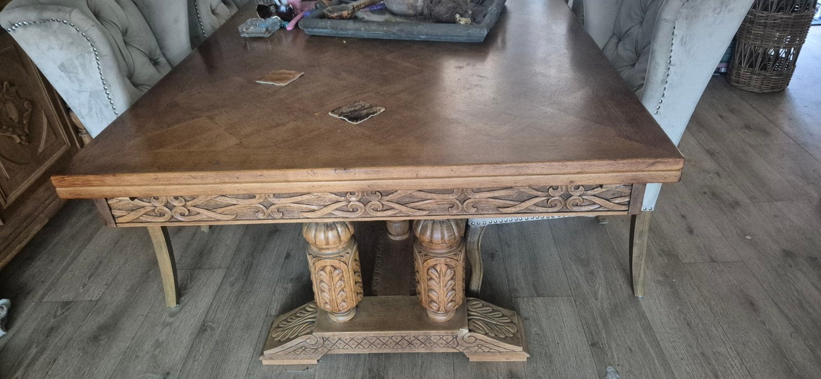 grote robuuste antieke kloostertafel, Ophalen