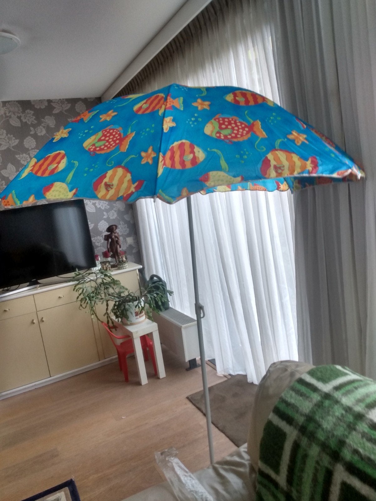Strand Parasol, Ophalen, Zo goed als nieuw, 1 tot 2 meter, Strandparasol