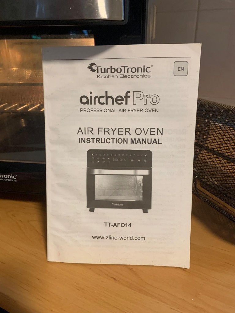 TurboTronic Airchef Pro heteluchtfriteuse oven (airfreyer), Witgoed en Apparatuur, Airfryers, Ophalen, Gebruikt, Airfryer, 1500 gram of meer