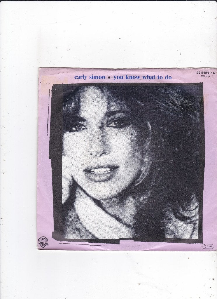 7" Single Carly Simon - You know what to do, Gebruikt, 7 inch, Single, Dance