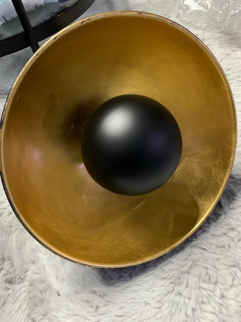 Nieuwe Plafonnière met E27 fitting - Zwart/Goud, Huis en Inrichting, Lampen | Plafondlampen, Ophalen, Nieuw, Metaal