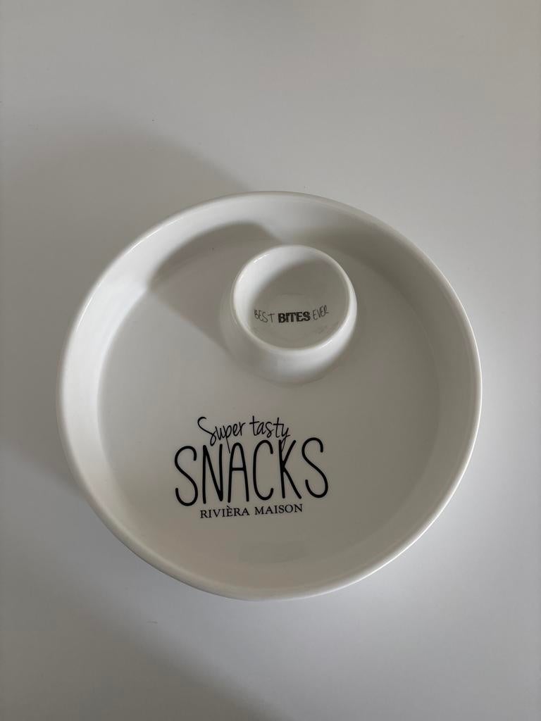 Rivièra Maison snack schaal - Zo goed als nieuw, Ophalen, Porselein of Keramiek, Schaal, Rond