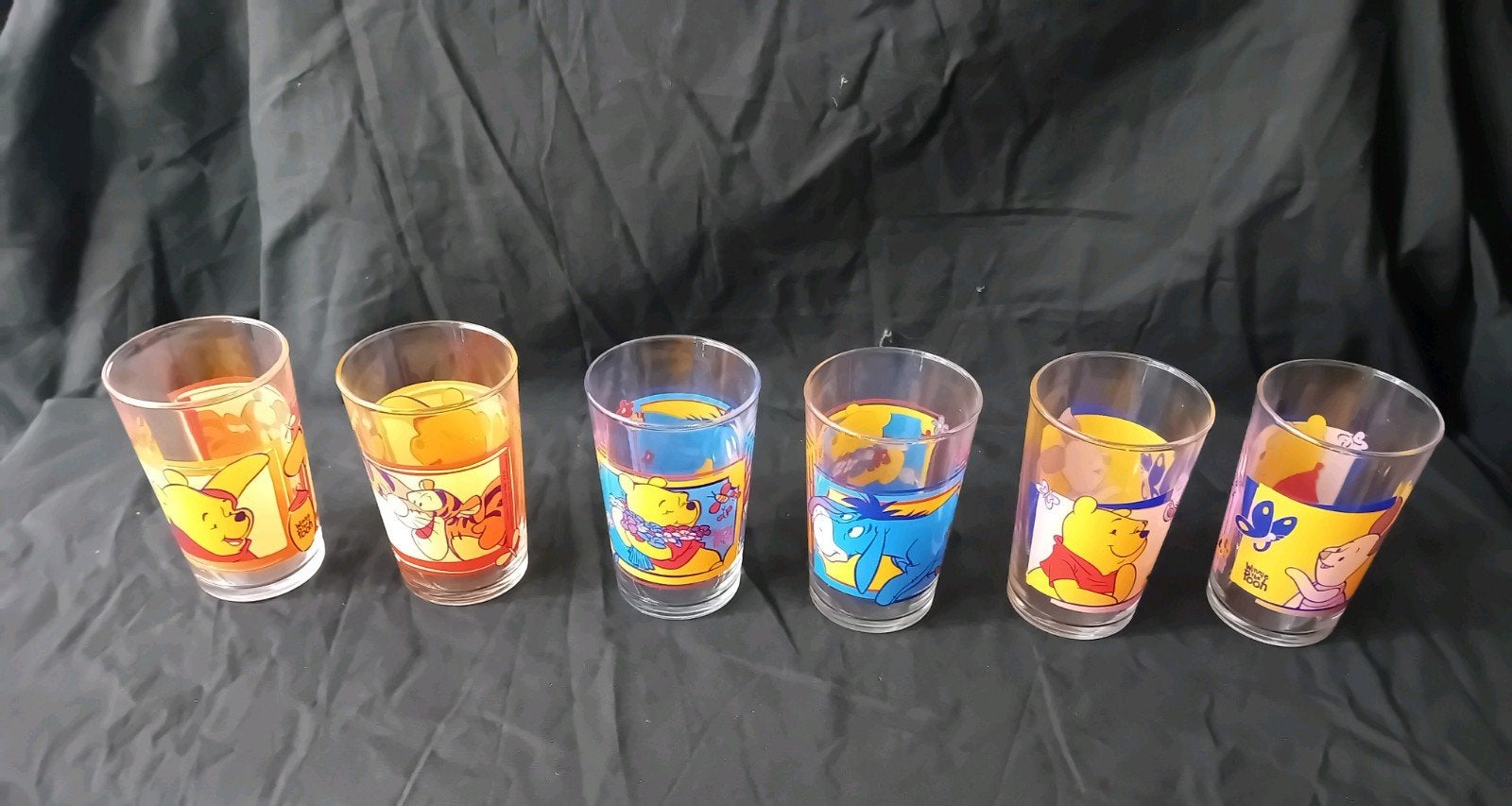 6 Winnie the Poeh glazen, Ophalen of Verzenden, Zo goed als nieuw
