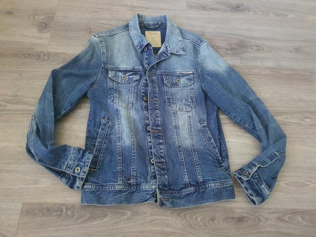 Bershka spijkerjasje maat S denim jas, Kleding | Heren, Blauw, Ophalen of Verzenden, Zo goed als nieuw, Bershka