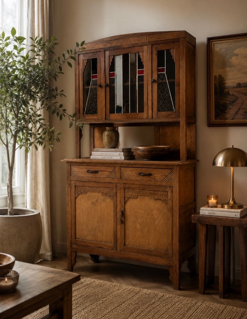 Antieke houten buffetkast / servieskast, Antiek en Kunst, Antiek | Meubels | Kasten, Ophalen