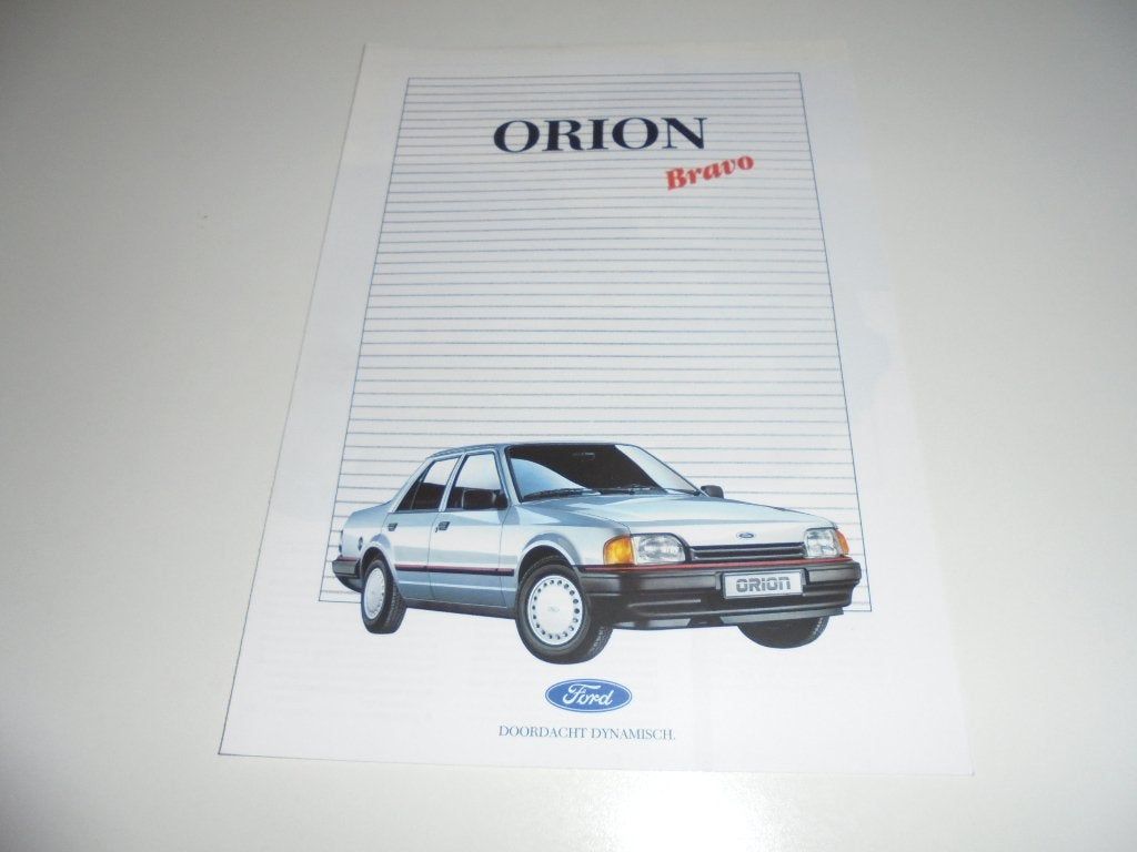 brochure Ford Orion Bravo  1987, Ophalen of Verzenden, Nieuw, Ford
