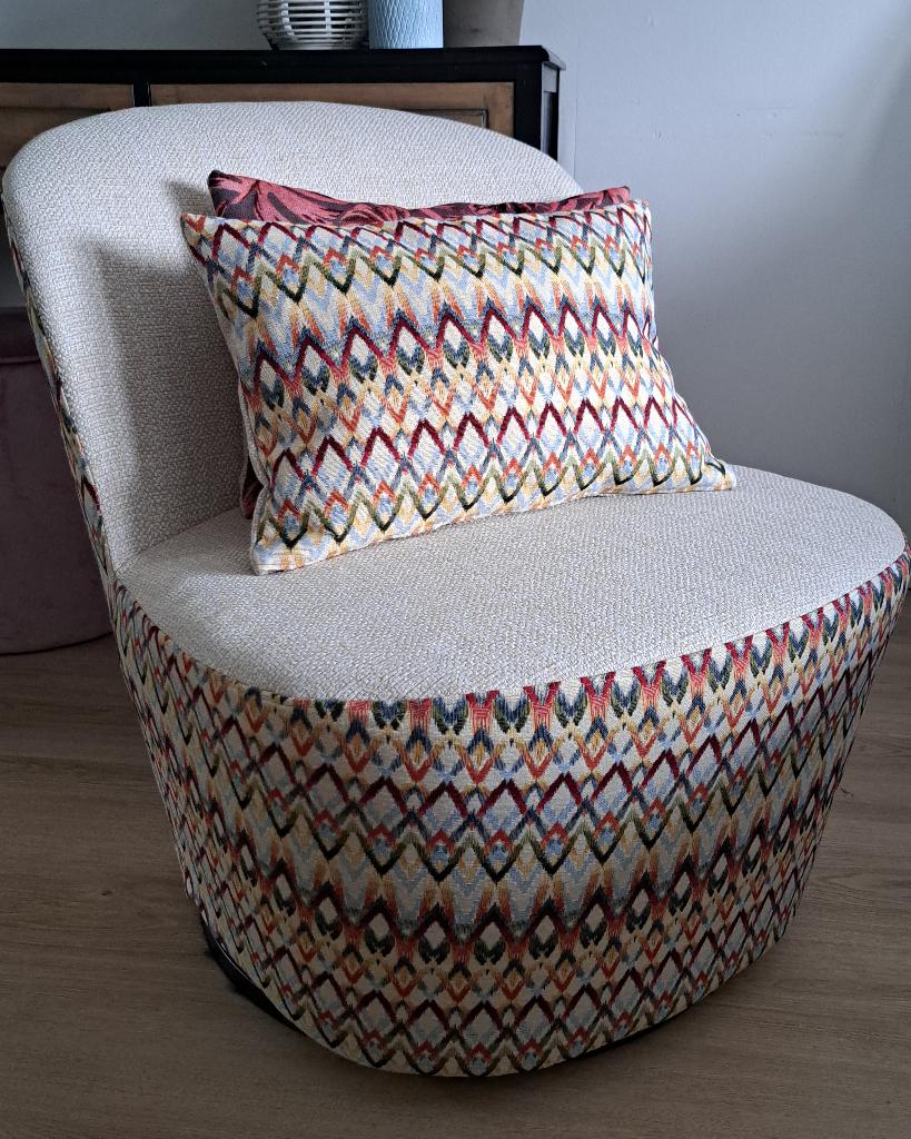 draaifauteuil, Huis en Inrichting, Fauteuils, Ophalen, 75 tot 100 cm, Zo goed als nieuw, Stof