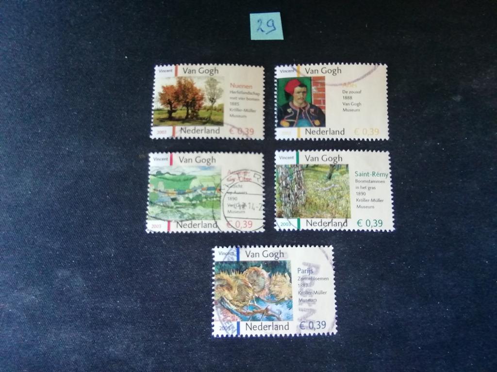NEDERLAND DIVERSE VINCENT VAN GOGH POSTZEGELS GESTEMPELD, Ophalen of Verzenden, Na 1940, Gestempeld