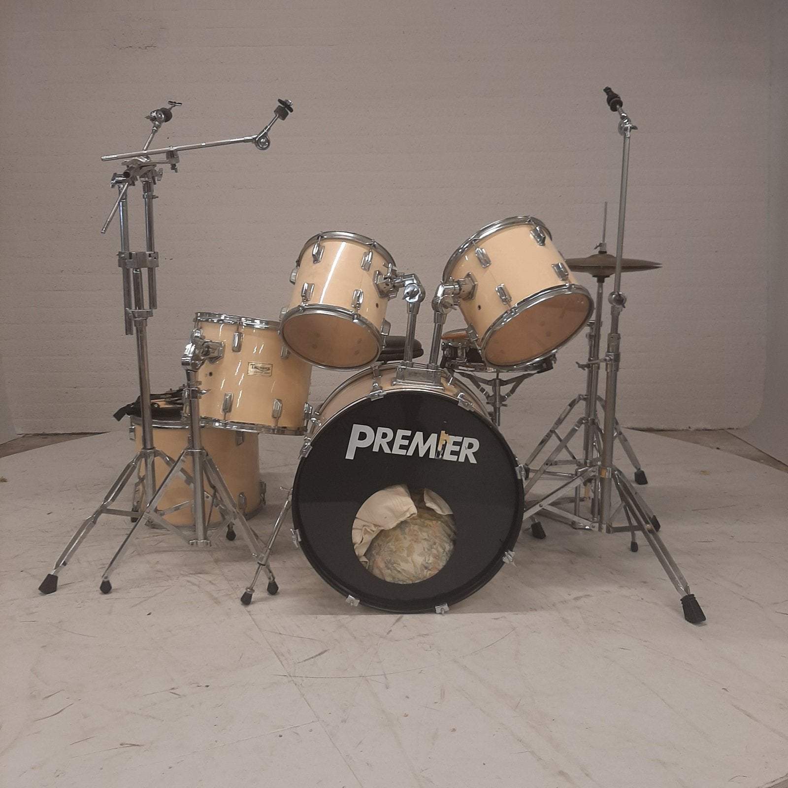 Creme kleurig drumstel - Thunder, Mapex, Pearl, Remo, Dixo, Gebruikt, Nvt, Nvt, Nvt