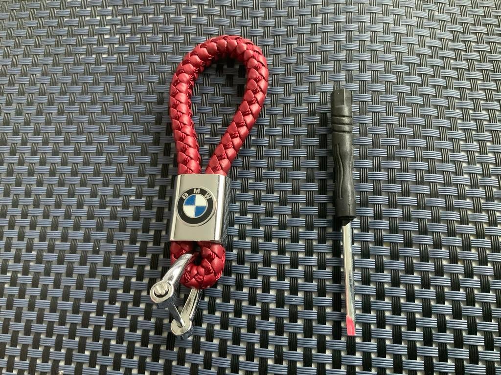 BMW Bordeaux Rood Gevlochten Sleutelhanger - Nieuw, Ophalen of Verzenden, Nieuw