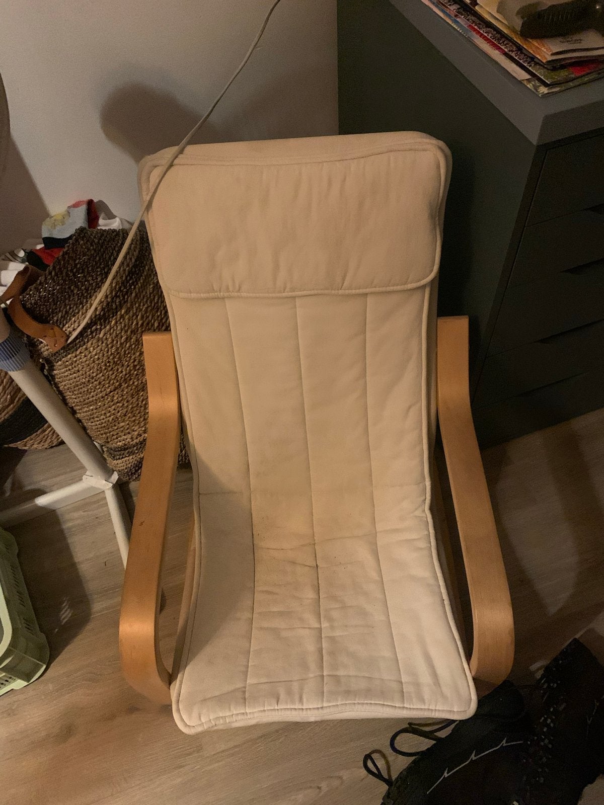 Comfortabele (kinder)stoel met beige kussen, Ophalen, Gebruikt, Overige kleuren, Eén