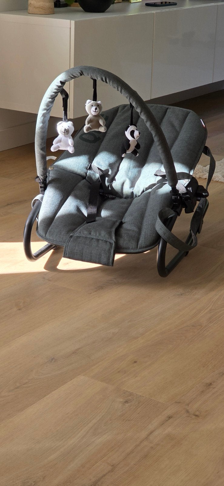 Groene wipstoel - Zo goed als nieuw, Kinderen en Baby's, Wipstoeltjes, Ophalen, Zo goed als nieuw, Verstelbaar
