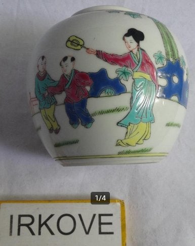 CHINESE GEMBERPOT MET ZOTJES * Gemerkt Nr. 9 *, Antiek en Kunst, Verzenden