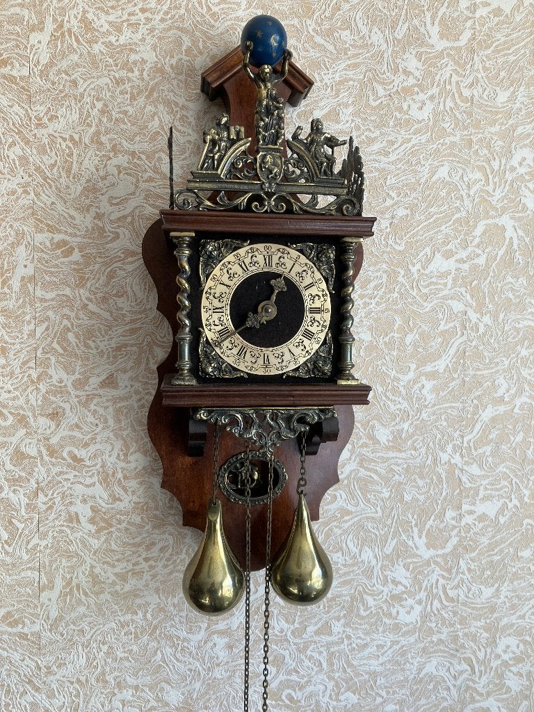 antiek zaanse klok wandklok klok, Antiek en Kunst, Ophalen of Verzenden