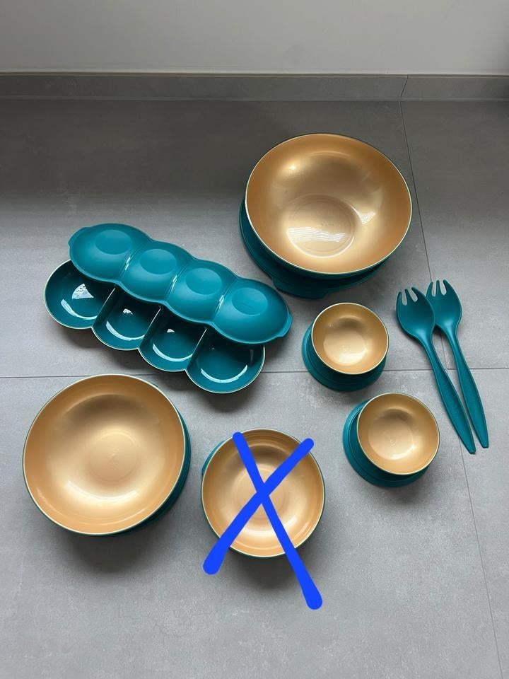 Nieuwe Tupperware Allegra Set - Tapasschaal & Slabestek, Overige materialen, Nieuw, Ophalen of Verzenden, Schaal of Schalen