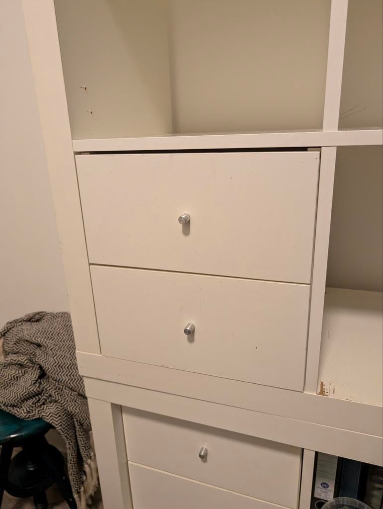 Ikea Kalax ladeinzet wit mat, Huis en Inrichting, Kasten | Boekenkasten, Ophalen, Gebruikt, 25 tot 50 cm, Minder dan 100 cm