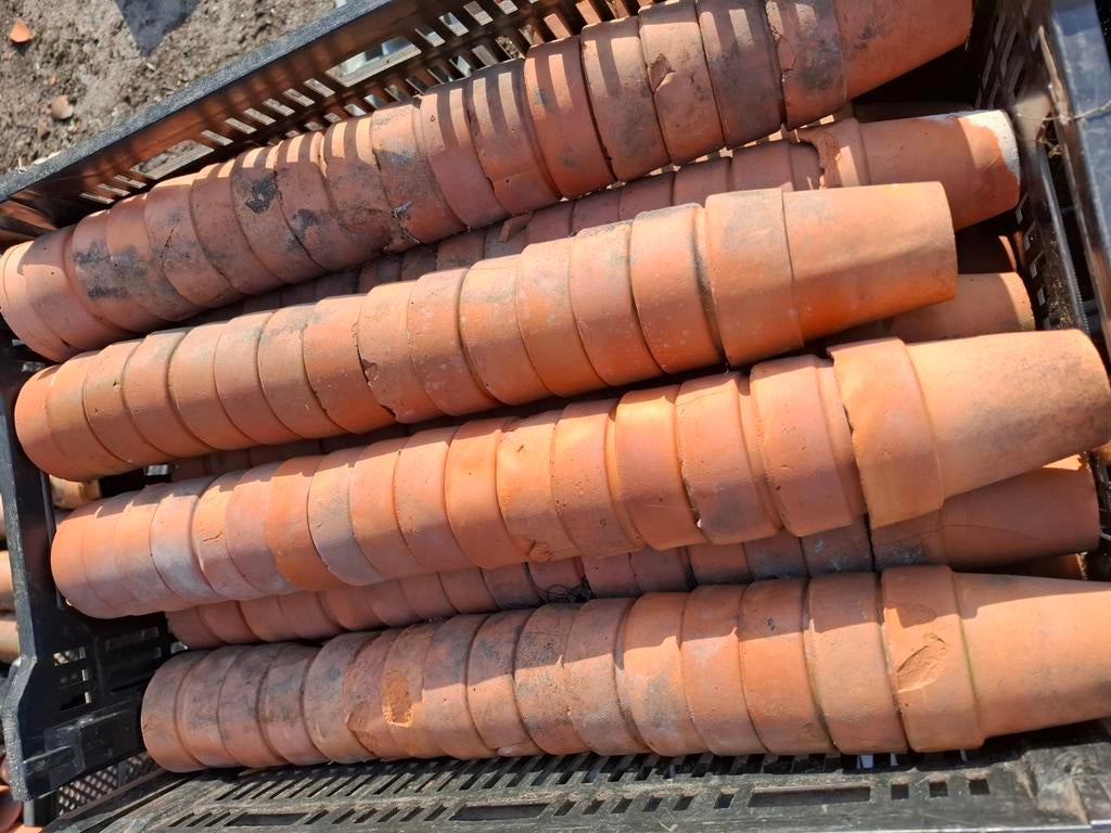 TERRACOTTA POTJES., Tuin en Terras, Bloempotten, Ophalen, Rond, Nieuw, Terracotta
