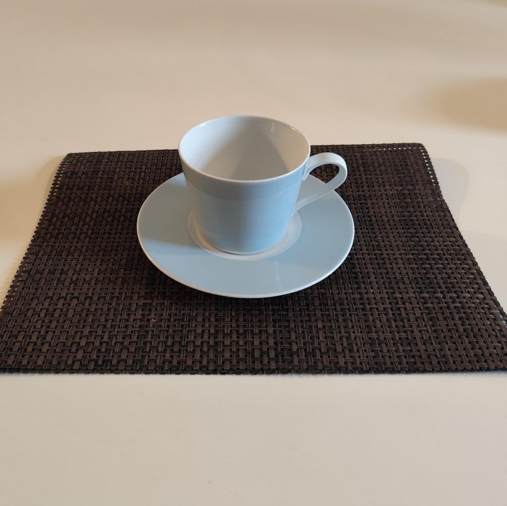 Blauwe Koffieset: 11 Mokken + 12 bijpassende Schoteltjes, Ophalen of Verzenden, Zo goed als nieuw, Overige stijlen, Kop(pen) en/of Schotel(s)