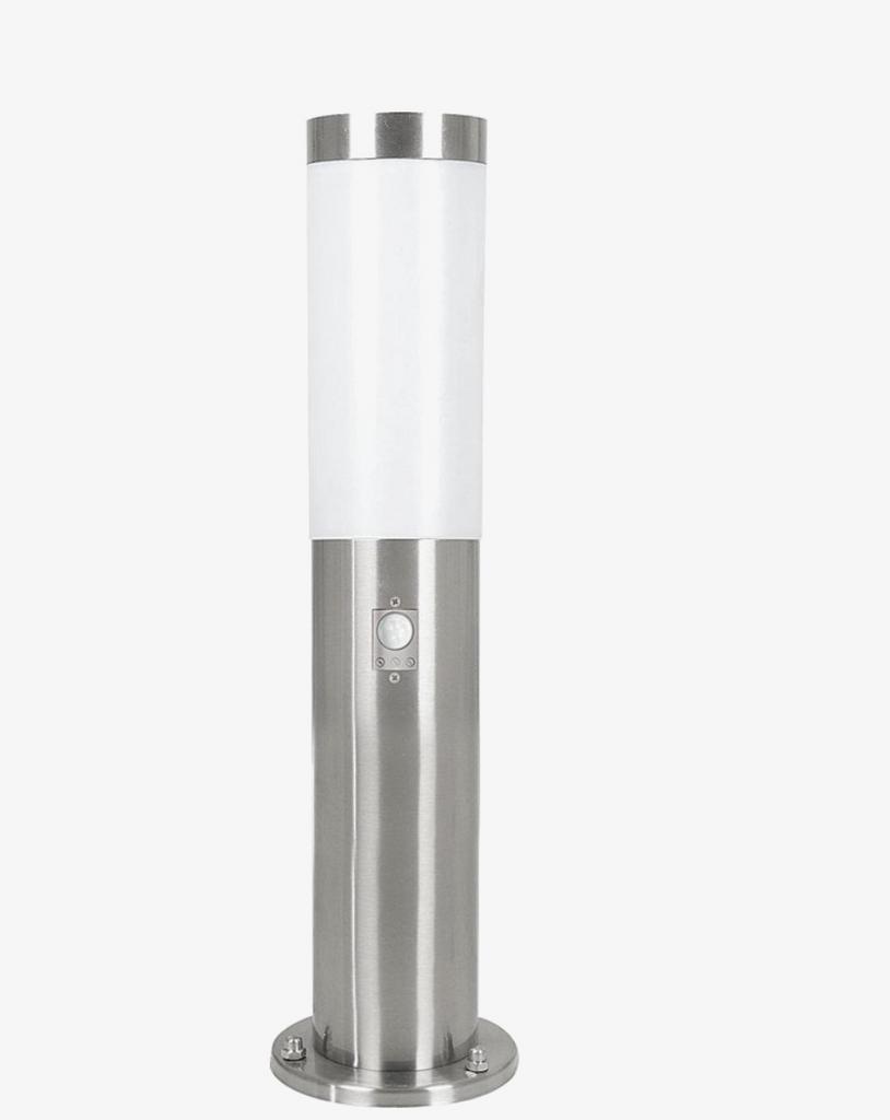 Moderne RVS Buitenlamp met Sensor, Bewegingssensor, Minder dan 50 watt, Nieuw, Ophalen of Verzenden