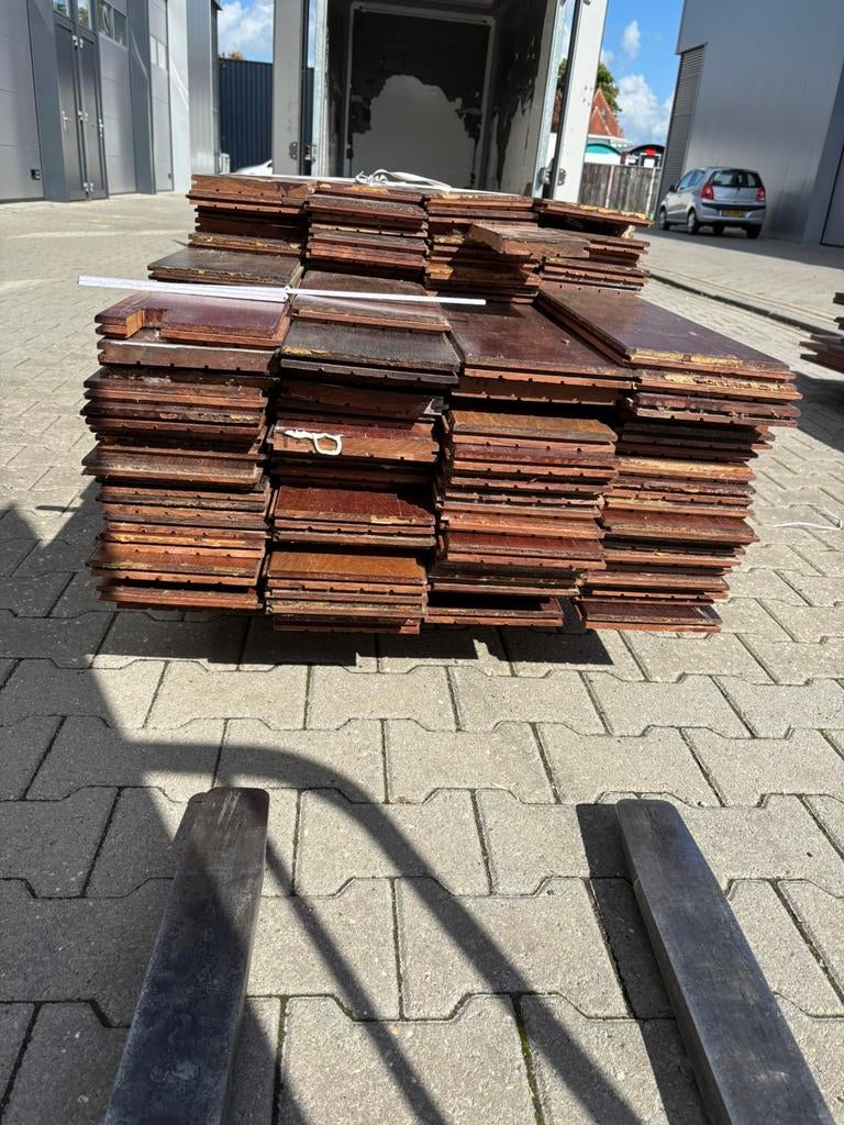 38 m2 massieve jatoba parketvloer . 18 cm breed 2 cm dik, Gebruikt, 2e hands product, 2e hands product, 2e hands product