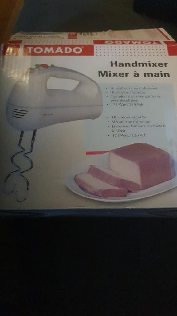 Tomado Handmixer - Perfect voor bakliefhebbers!, Witgoed en Apparatuur, Keukenmixers, Gebruikt, Minder dan 1 liter, 3 snelheden of meer
