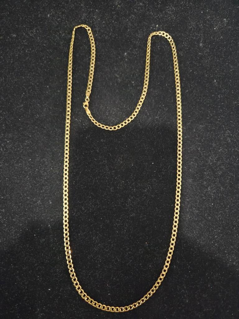 14 k gouden gourmet ketting 6,1 gram 69 cm, Sieraden, Tassen en Uiterlijk, Kettingen, Nieuw, Goud, Goud, Ophalen of Verzenden