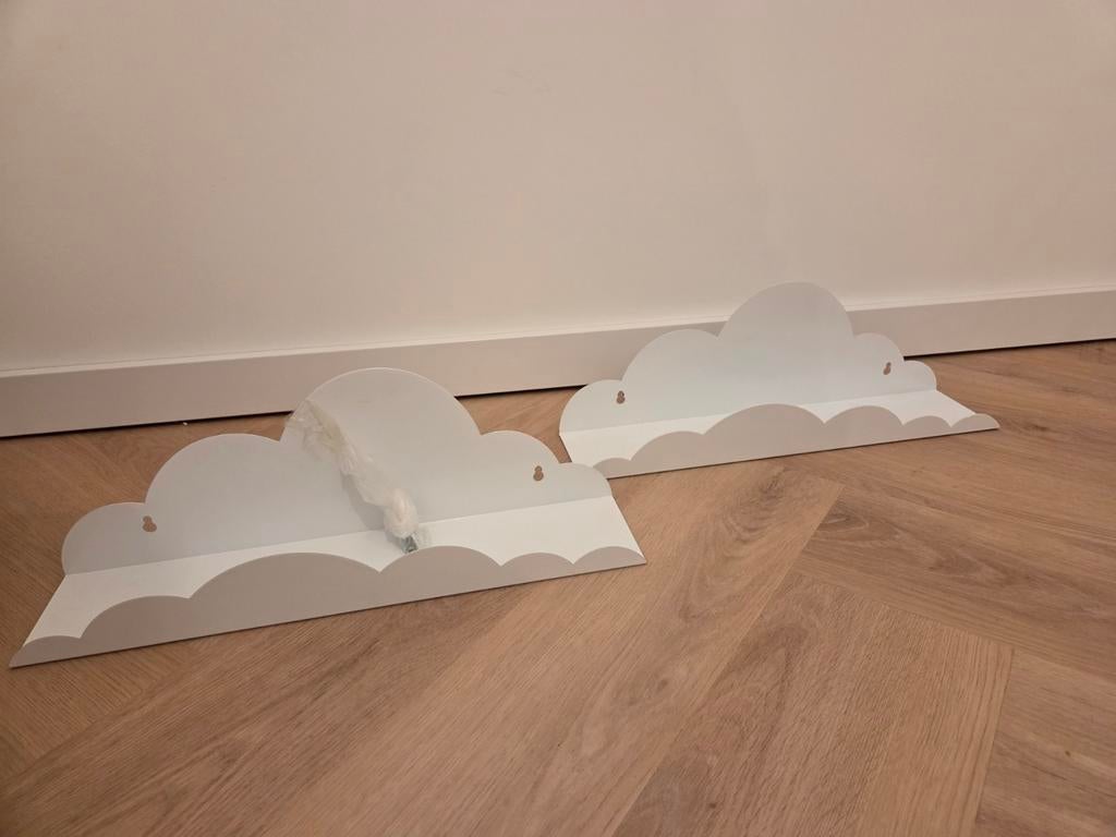 2x Wolk plankjes - babykamer decoratie, Ophalen, Zo goed als nieuw, Wanddecoratie