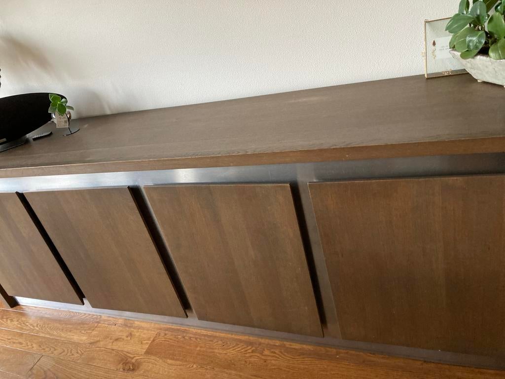 Houten Dressoir (ZWAAR EIKEN), Ophalen, Eikenhout, 200 cm of meer, 25 tot 50 cm