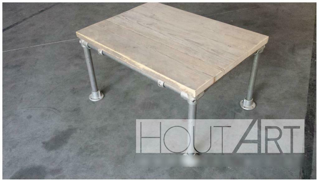 Salontafel steigerbuis met steigerhout, Tuin en Terras, Tuintafels, Info@hout-art.nl, Nieuw, Ophalen of Verzenden, Hoeves 3 in Schijndel