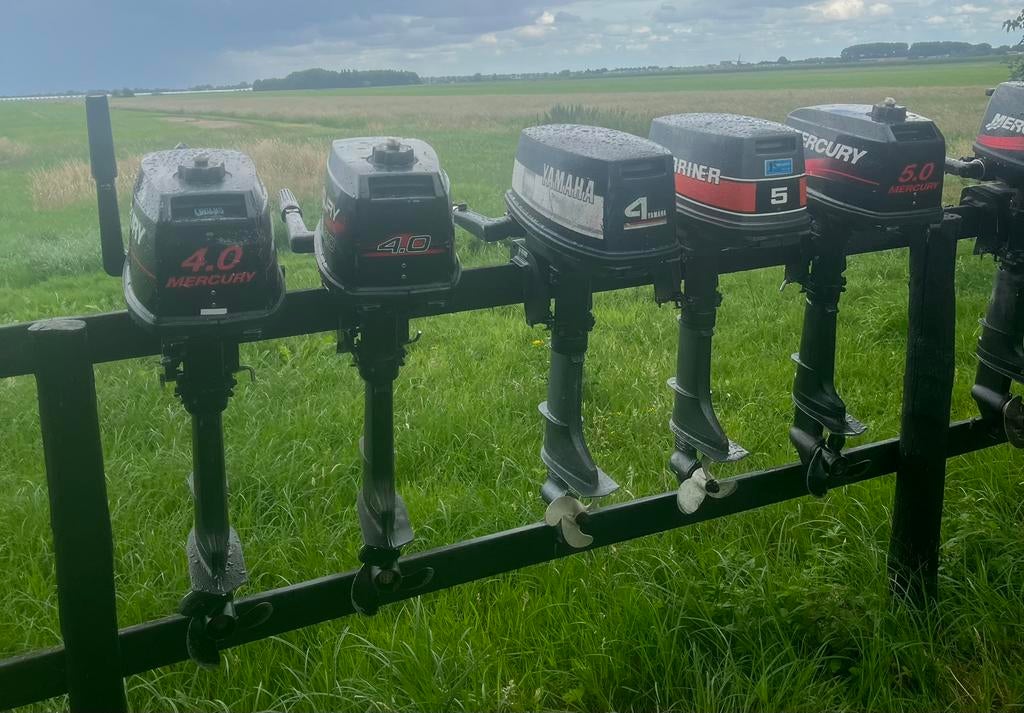 buitenboordmotoren, 2 en 4 takt, kort en langstaart, Ophalen, Gebruikt, Benzine, 5 tot 10 pk