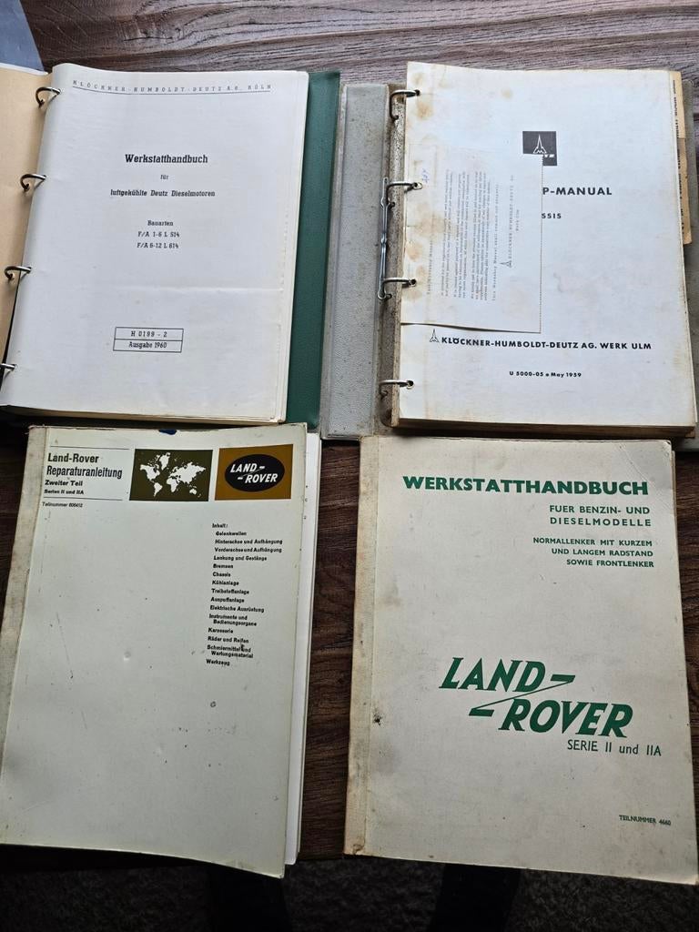 Werkplaatshandboeken Land Rover serie 2 & 2A + Deutz, Ophalen of Verzenden