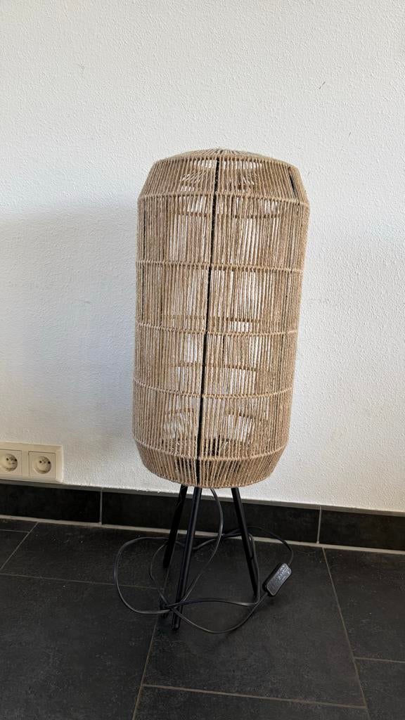 Mooie Vloerlamp met Touw Design, Ophalen, Zo goed als nieuw, Metaal, Minder dan 100 cm