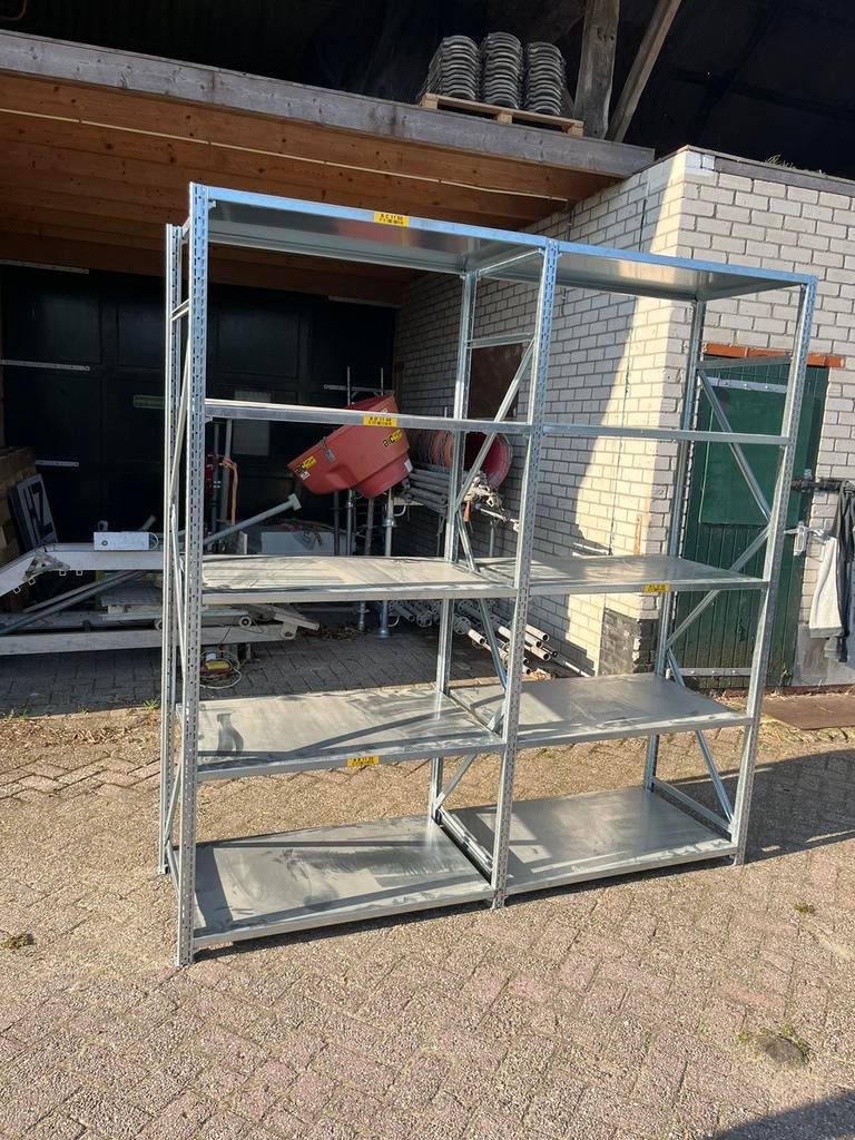 Metalen stellingen 60cm diep *ALS NIEUW*, Doe-het-zelf en Verbouw, Metalen, IJzer, Ophalen